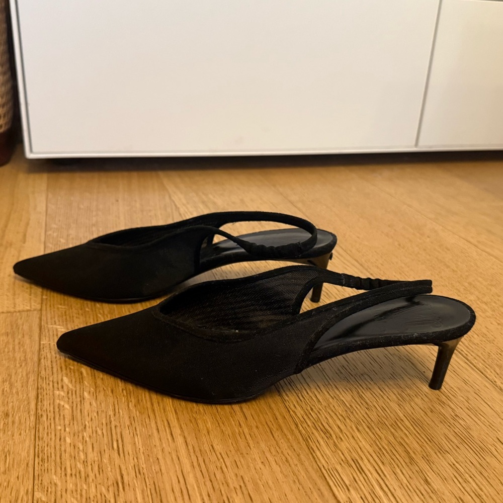 Max Mara 45mm Pit Mesh Slingback Pumps